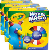 Crayola Model Magic Deluxe Variety Pack (14ct), Kids Air Dry Clay, 7oz, Bulk Modeling Clay Alternative, Gift for Kids, Ages 4+ (Pack of 3)