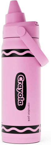CamelBak Crayola Chug Insulated Stainless Steel Water Bottle, Cold Retention with Spill Resistant Lid for School and Everyday Hydration, 16oz, Carnation Pink
