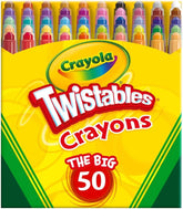 Crayola Mini Twistables Crayons for Kids (50ct), Cute Back to School Supplies for Kids, Crayons for Coloring Books, Gift for Toddlers Girls & Boys, Arts & Crafts, 3+