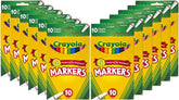 Crayola Fine Line Markers for Kids (12 Boxes), Bulk Coloring Markers for School, 10 Assorted Colors, Essential Teacher Classroom Supplies, Ages 3, 4, 5