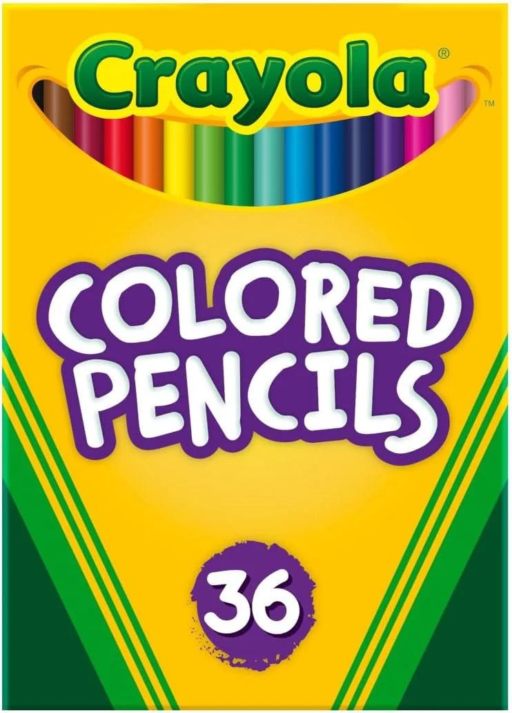 Crayola Colored Pencils (36ct), Kids Pencil Set, Pre-Sharpened Coloring Book Pencils for Kids & Adults, Arts & Crafts Supplies, Coloring Gift, Ages 3+