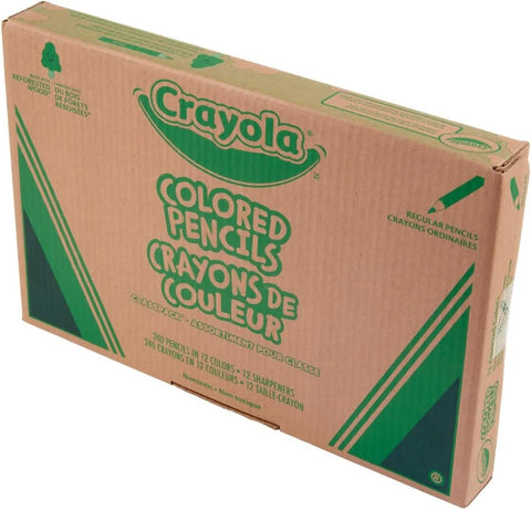 Crayola Colored Pencils Classpack (240ct), Teacher Must Haves, Classroom Essentials, Bulk Colored Pencils for Kids, 12 Colors, Back to for School Coloring Supplies