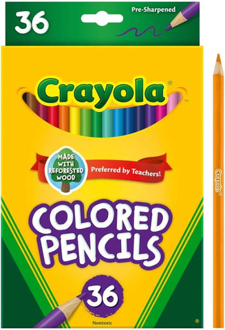 Crayola Colored Pencils (36ct), Kids Pencil Set, Pre-Sharpened Coloring Book Pencils for Kids & Adults, Arts & Crafts Supplies, Ages 3+ (Pack of 12)