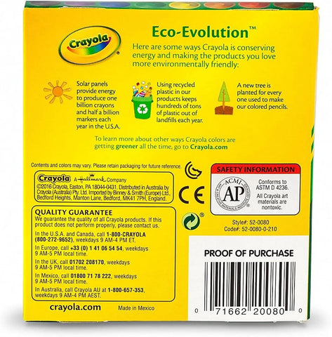 Crayola Large Crayons - Assorted (8 Count), Giant Crayons for Kids & Toddlers, Ages 2+