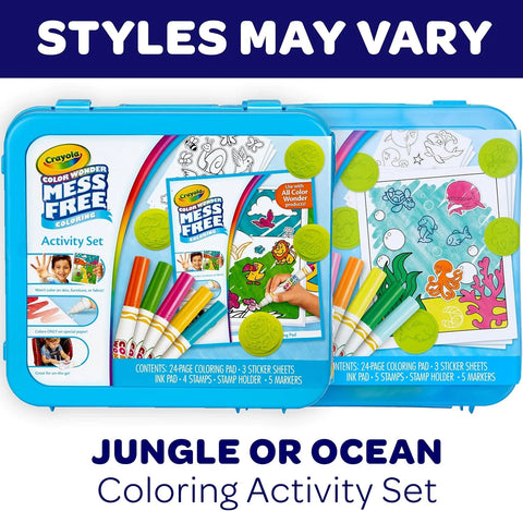 Crayola Color Wonder Mess Free Coloring Activity Set (30+ Pcs), Essential Easter Basket Stuffers for Kids, Travel Art Kit, Gift for Toddlers, Ages 3+ (Pack of 4)