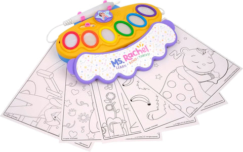 Crayola Color Wonder Magic Light Brush Featuring Ms. Rachel, MessFree Coloring Set with Songs, Paint Set for Toddlers, Art Gift for Kids, Ages 3 & Up