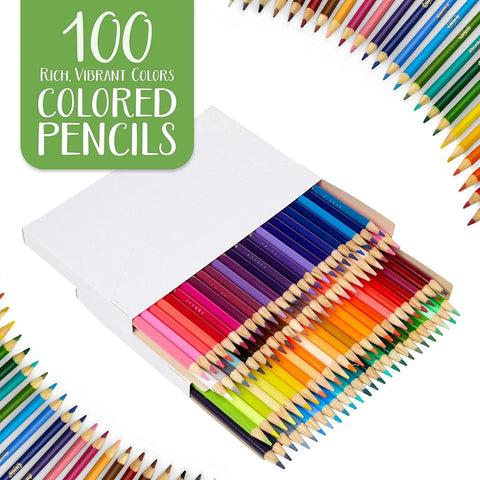 Crayola Adult Colored Pencil Set (100ct), Premium Coloring Pencils For Adult Coloring Books, Gifts for Teens & Adults, 12+