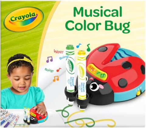 Crayola Musical Color Bug, Toddler Sensory Toy, Ladybug Toy for Kids, Arts & Crafts, Gifts for Toddlers, Ages 2, 3, 4