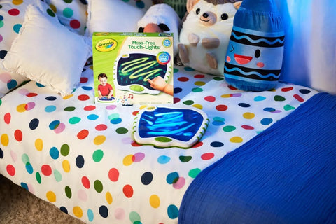 Crayola Toddler Touch Lights, Musical Sensory Toys for Toddlers, Essential Easter Basket Stuffers & Gifts, Light Up Drawing Pad, Mess Free Painting, Travel Activity, 2+ (Pack of 2)