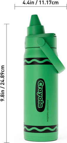 CamelBak Crayola Chug Insulated Stainless Steel Water Bottle, Cold Retention with Spill Resistant Lid for School and Everyday Hydration, 16oz, Mountain Meadow