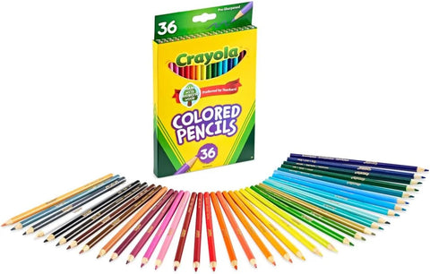 Crayola Colored Pencils (36ct), Kids Pencil Set, Pre-Sharpened Coloring Book Pencils for Kids & Adults, Arts & Crafts Supplies, Ages 3+ (Pack of 12)