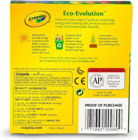 Crayola Large Crayons - Assorted (8 Count), Giant Crayons for Kids & Toddlers, Ages 2+
