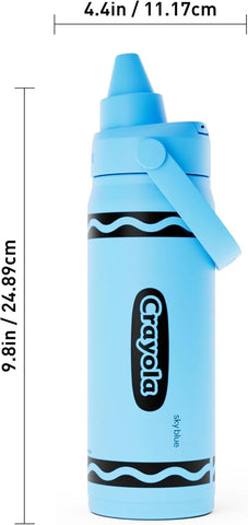 CamelBak Crayola Chug Insulated Stainless Steel Water Bottle, Cold Retention with Spill Resistant Lid for School and Everyday Hydration, 16oz, Sky Blue