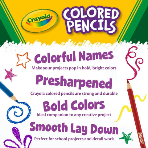 Crayola Colored Pencils (36ct), Kids Pencil Set, Pre-Sharpened Coloring Book Pencils for Kids & Adults, Arts & Crafts Supplies, Ages 3+ (Pack of 12)