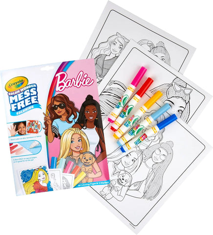 Crayola Barbie Color Wonder Coloring Set, Mess Free Coloring Book Pages for Toddlers, Travel Activity, Barbie Gift & Toys for Kids