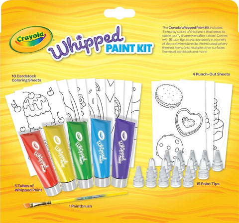 Crayola Whipped Paint Kit, Puff Paint, 3D Paint Set for Kids, 3 Unique Textures, Sensory Art Toy, Gift for Kids, Ages 5+