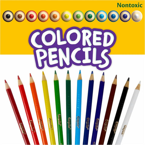 Crayola Bulk Colored Pencils for Kids (24pk) - 12 Assorted Colors, Art Supplies For Crafts & Coloring Books, Bulk Preschool & Kindergarten Classroom Supplies (Packaging May Vary) (Pack of 2)