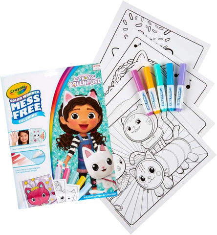 Crayola Gabbys Dollhouse Color Wonder Activity Set, Mess Free Coloring Pages for Toddlers, No Mess Activity, Toys & Gifts for Kids