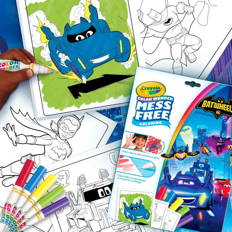 Crayola Batwheels Color Wonder Activity Set, Batman Mess Free Coloring Pages for Toddlers, Batman Gifts, Toys for Boys & Girls