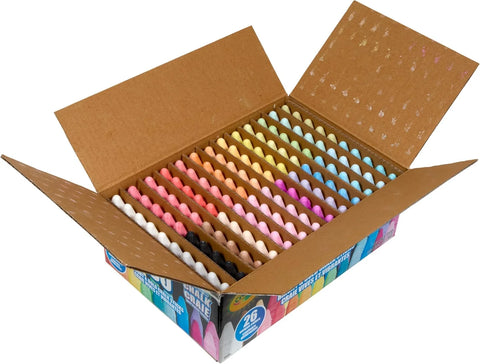 Crayola Washable Outdoor Sidewalk Chalk Collection (130ct), Bulk Anti-Roll Chalk Sticks for Kids, Outdoor Toys & Activities, Teacher Appreciation Gifts, Ages 4, 5, 6