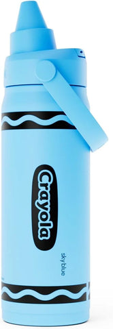 CamelBak Crayola Chug Insulated Stainless Steel Water Bottle, Cold Retention with Spill Resistant Lid for School and Everyday Hydration, 16oz, Sky Blue